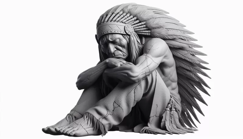 Sad Apache Character 3D Model - Model preview 1