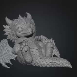 Bluebell Baby Dragon STL File for 3D Print - Model thumbnail 9