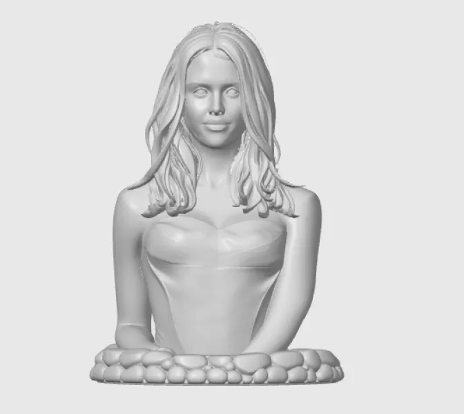 Jessica Alba 3D Bust - Model preview 3