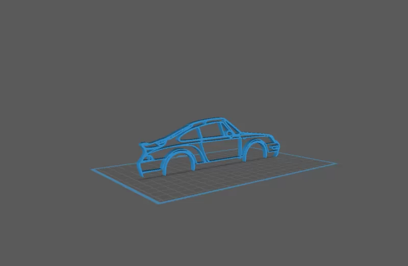 Porsche - 911 Turbo 993 Wall Art - Model preview 1