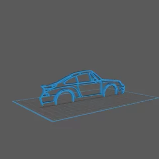Porsche - 911 Turbo 993 Wall Art - Model thumbnail 1