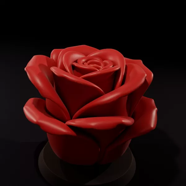 Rosa molde vela /Rose candle mold - Model preview 1