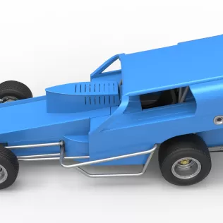 Vintage Dirt Modified stock car Version 2 Scale 1:25 - Model thumbnail 10