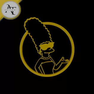 Marge Simpson - Simpsons - Silhouette - 2D Wall Art Decor