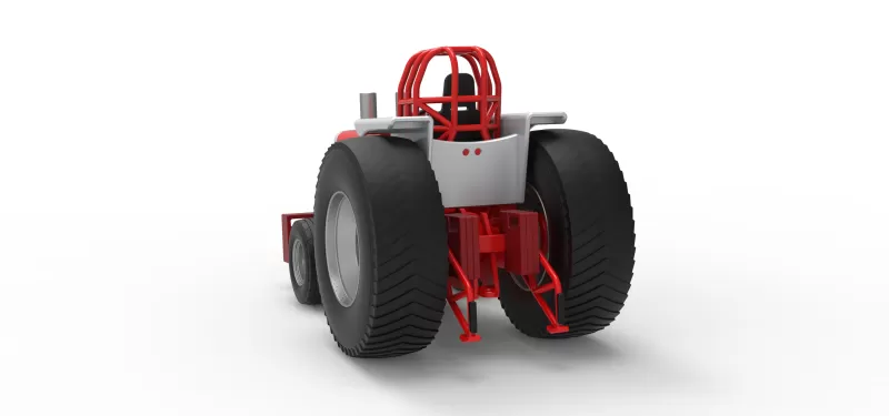 Fun short Pro Stock Pulling Tractor Version 4 Scale 1:25 - Model preview 11