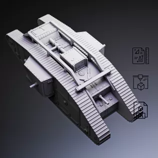 Mark IV Heavy Tank #RoZ - Model thumbnail 6