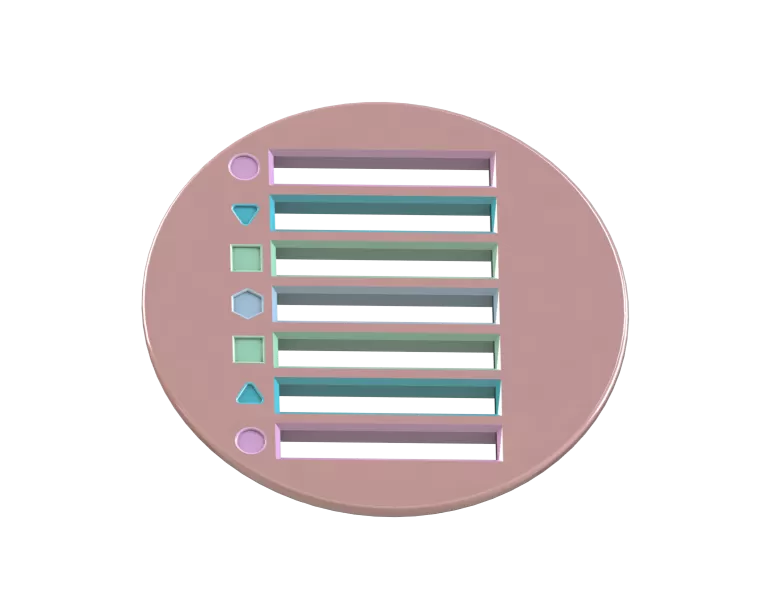 Montessori Interactive Color and Shape Sorting Kit 4-in-1 Set 3D - Model preview 20