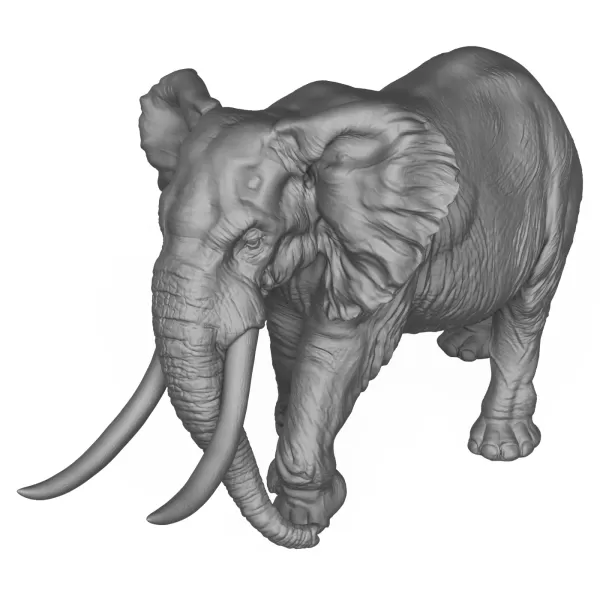 3D Printable Elephant - Model preview 5