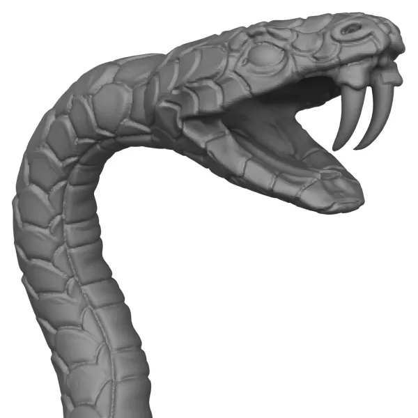 3D Printable Cobra Snake Reptile - Model preview 3