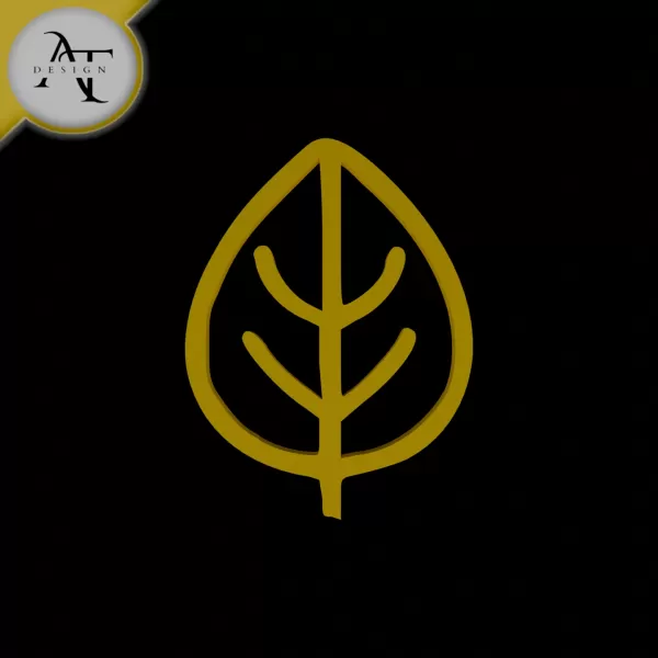 Simple Leaf Symbol - 2D Art - Model preview 1
