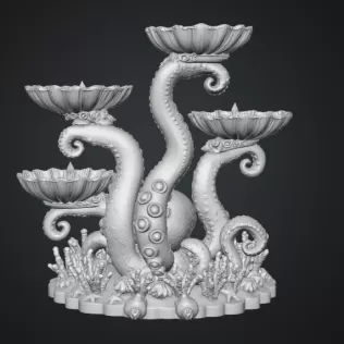 Magical Ocean Octopus Organizer STL File for 3D Print - Model thumbnail 15