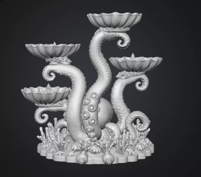Magical Ocean Octopus Organizer STL File for 3D Print - Model preview 15