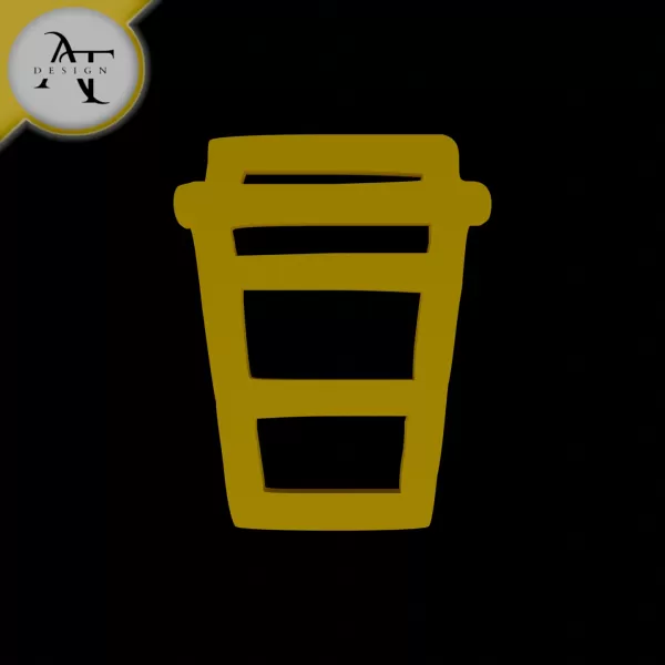 Simple Coffee Cup Symbol - 2D Art - Model preview 1