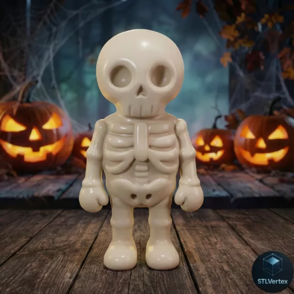Chibi Skeleton 3D Printed Mold (STL) - Model preview 1