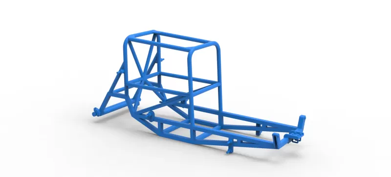 Frame of Vintage Supermodified stock car Version 4 Scale 1:25 - Model preview 13