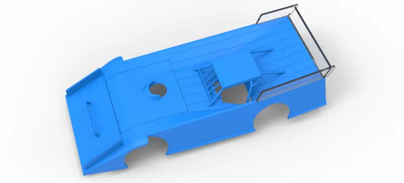Shell of Wedge Dirt Late model Scale 1:25 - Model preview 3