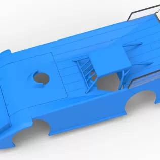 Shell of Wedge Dirt Late model Scale 1:25 - Model thumbnail 3