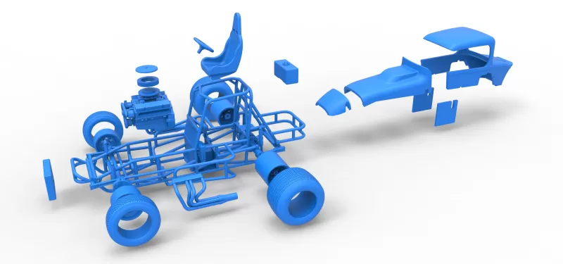 Vintage Sprint car Version 2 Scale 1:25 - Model preview 28