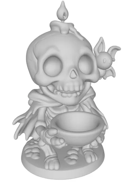 skeleton with bowl - Model preview 1