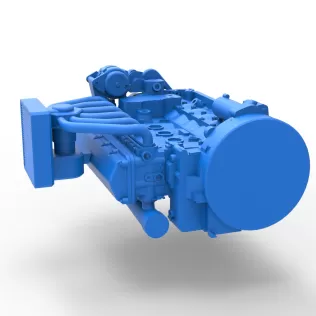 Engine of Vintage Bus Scale 1:25 - Model thumbnail 11
