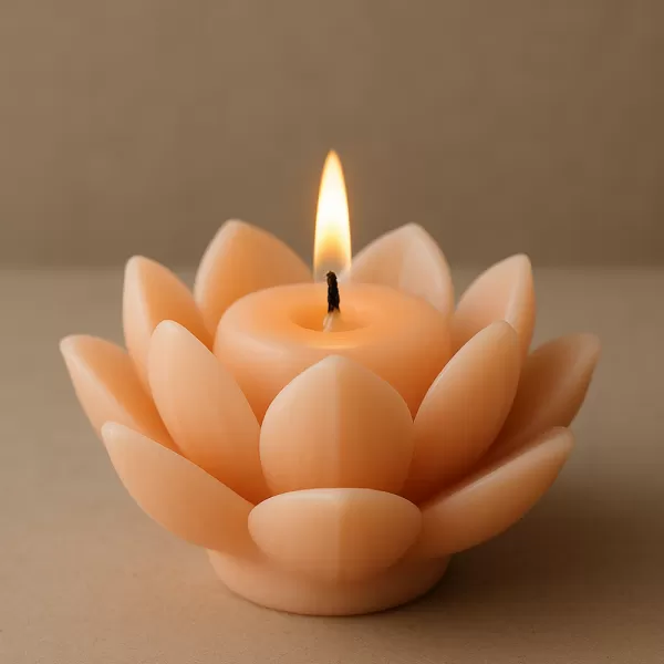 Peach Lotus Blossom Candle - Model preview 1