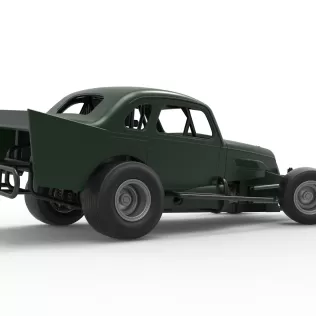 Vintage Dirt Modified stock car while turning Scale 1:25 - Model thumbnail 21