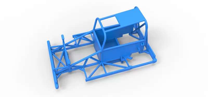 Frame of New Zealand Ministock car Scale 1:25 - Model preview 2