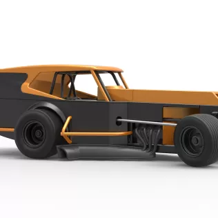 Vintage Dirt Modified stock car Version 5 while turning 1:25 - Model thumbnail 25