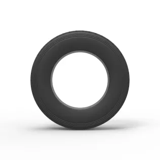 Semi truck tire 13 Scale 1:25 - Model thumbnail 5