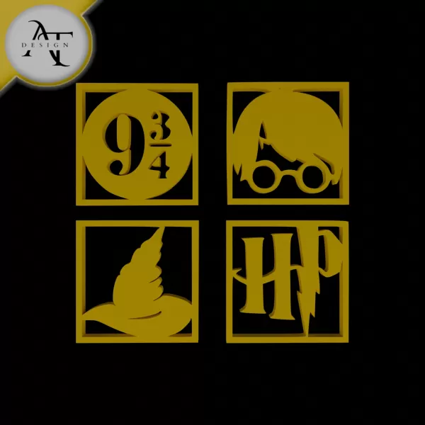 Harry Potter - Silhouette - 2D Wall Art Decor - Model preview 1