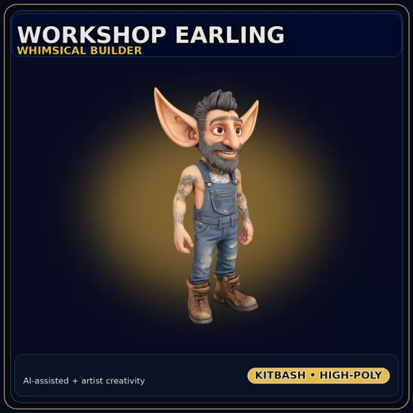 Fantasy Character Collection – Stylized Adventurer Kitbash Pack - Model preview 8