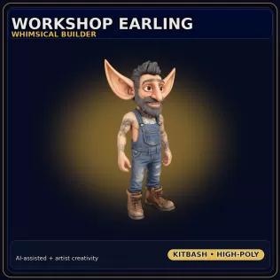 Fantasy Character Collection – Stylized Adventurer Kitbash Pack - Model thumbnail 8