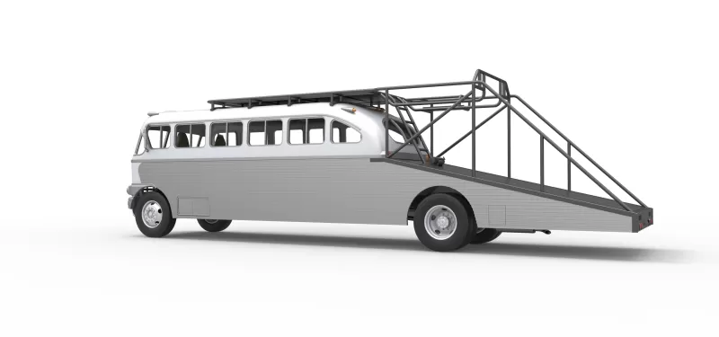 Vintage Transporter truck for Race car Version 8 Scale 1:25 - Model preview 19