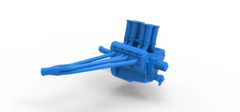 Engine V8 for Supermodified race car Version 5 Scale 1:25 - Model preview 15