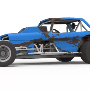 Vintage Dirt Modified stock car V10 while turning Scale 1:25 - Model thumbnail 2