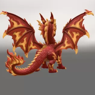 🔥 Inferno Flame Dragon STL File for 3D Print - Model thumbnail 8
