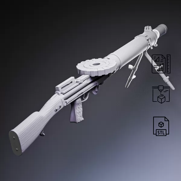 Lewis Light Machine Gun #RoZ - Model preview 5