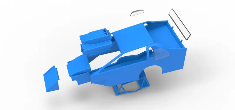 Shell of Northeast Dirt Modified stock car Version 2 Scale 1:25 - Model preview 17