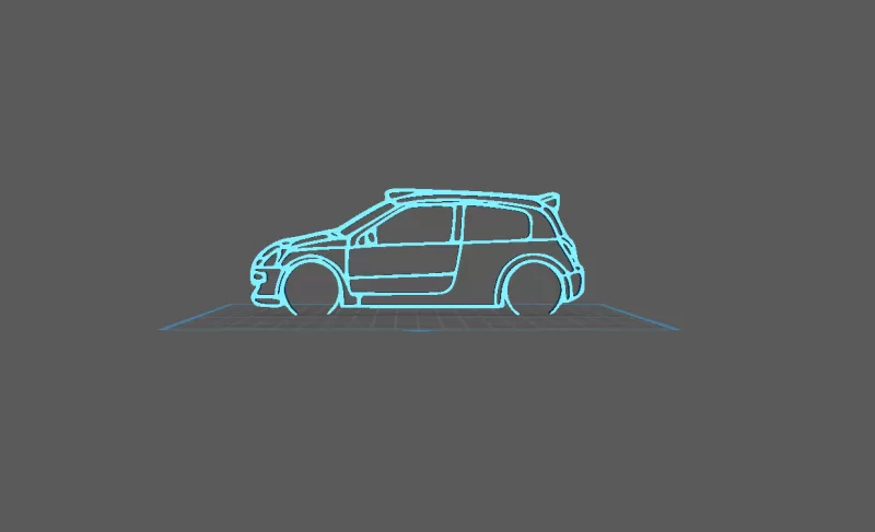 Renault - Clio 4 RS Wall Art - Model preview 2