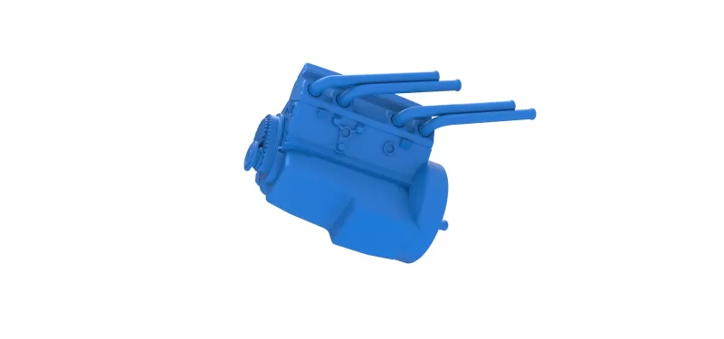 Engine V8 for vintage dragster Version 10 Scale 1:25 - Model preview 3