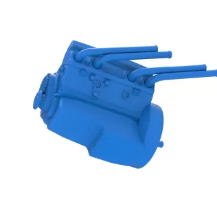 Engine V8 for vintage dragster Version 10 Scale 1:25 - Model thumbnail 3