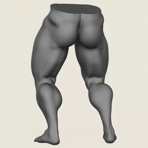 Muscular Man Leg Pose 09 - Model preview 5