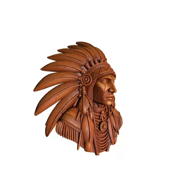 Apache Warrior Man 3D Model - Model preview 4