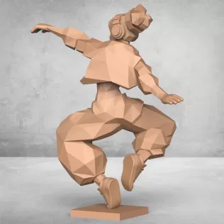 Dancing Girl Statue - Model thumbnail 2