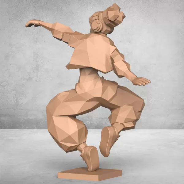 Dancing Girl Statue - Model preview 2