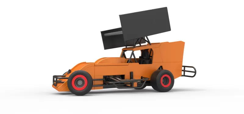 Southern Wing Modified Stock car while turning Scale 1:25 - Model preview 2