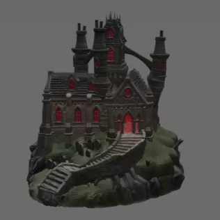 Shadowspire Gothic Manor STL File for 3D Print - Model thumbnail 5