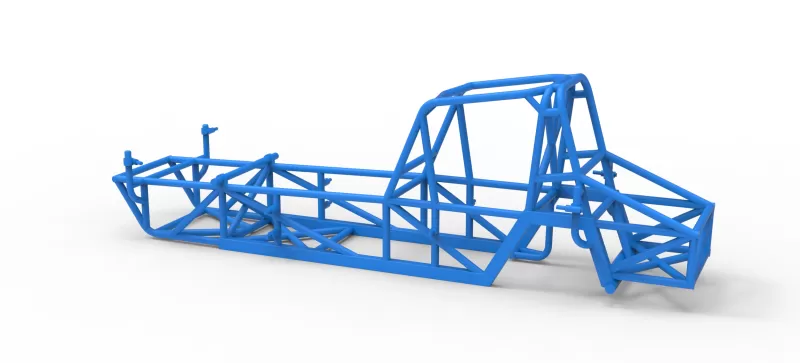 Frame of Vintage Dirt Modified stock car Version 5 Scale 1:25 - Model preview 9