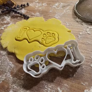 I Love Pet Cookie Cutter, Bone - Heart - Paw Design, Fondant - Model thumbnail 5