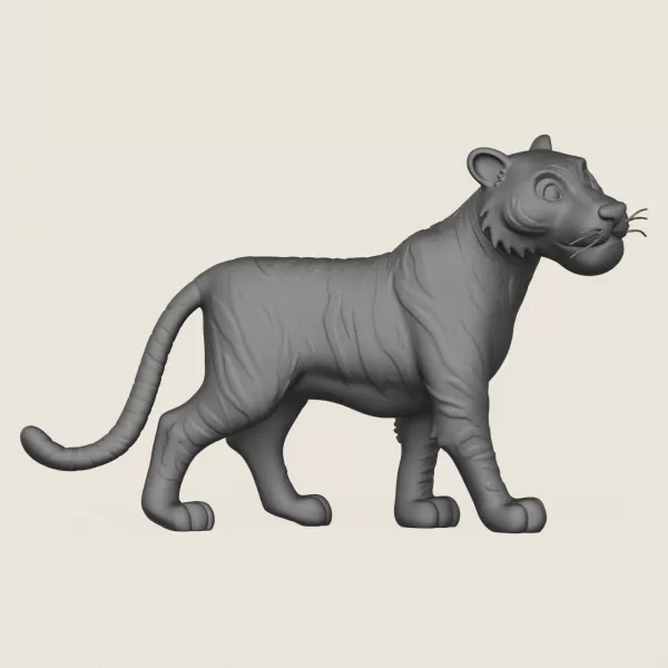 Tiger Toy Print Ready 3D Model - Model preview 3